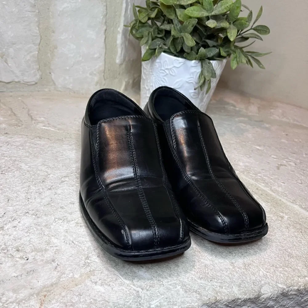 Stacy Adams black dress loafers sz 4